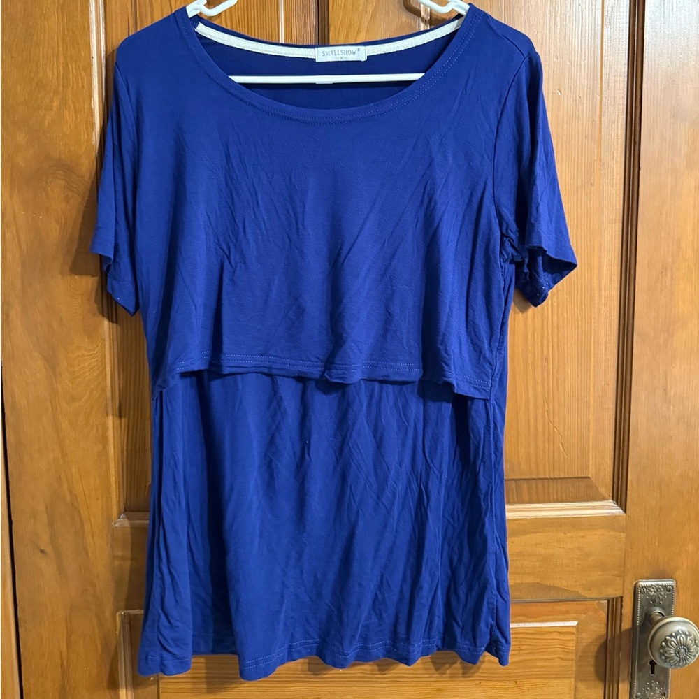Navy blue nursing top
